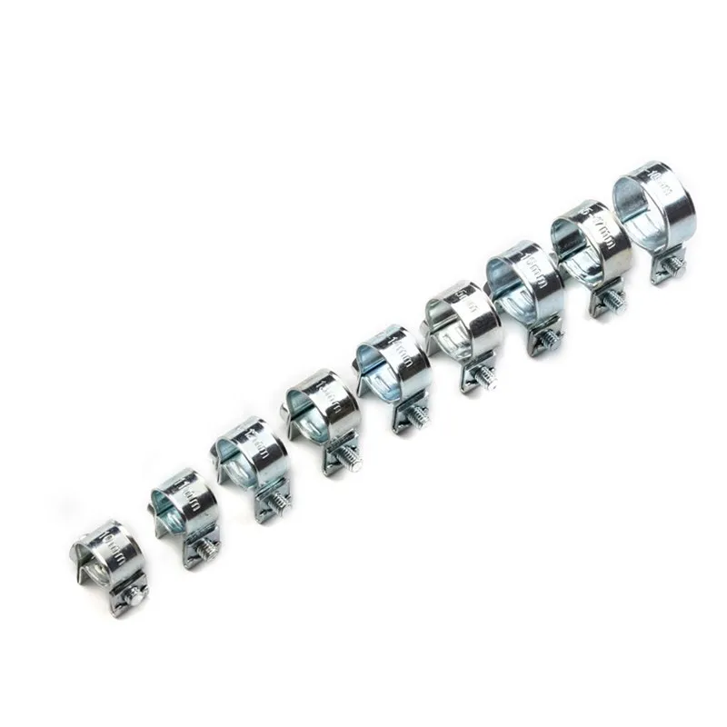 135Pcs Hose Clamp Double Ears Clamp 8-18mm Worm Drive Fuel Water Hose Pipe Clamps Clips Hose Fuel Clamps Assorted Kit