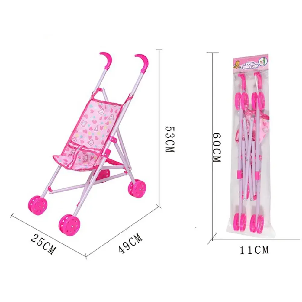 Foldable Multicolor Doll Stroller for Kids