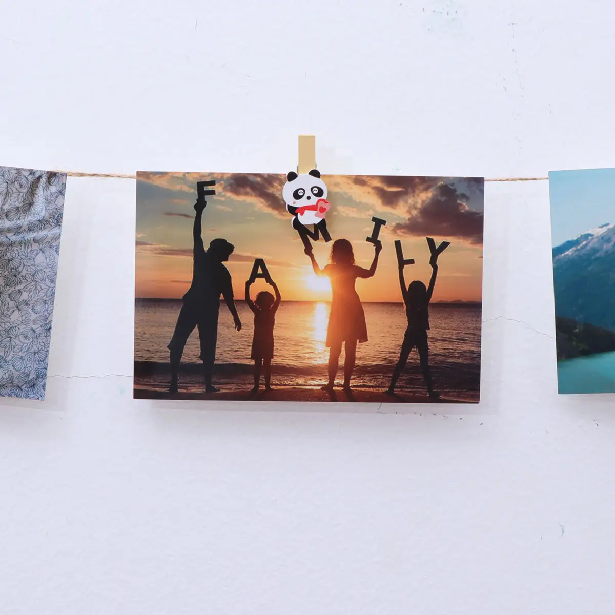 8Pcs 그림 클립 나무 사진 홀더 사진 카드 배너를 걸기 위한 귀여운 동물 디자인 휴일 장식 학교 사용