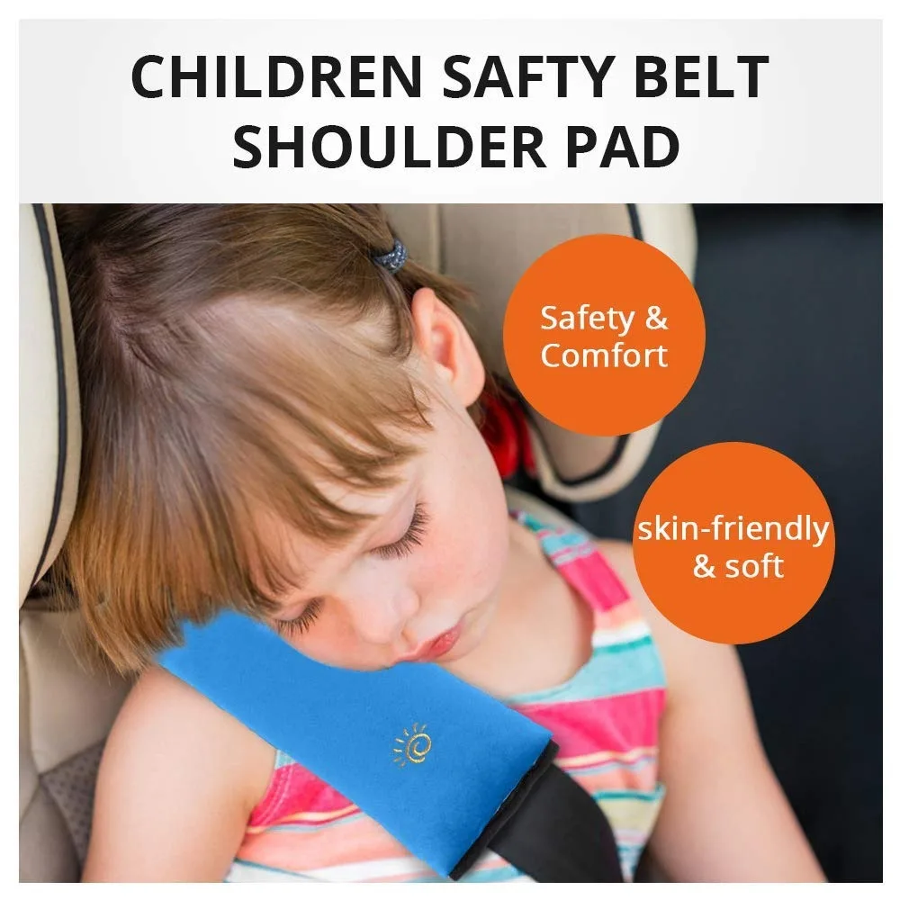 Car Seat Pillow Neck Kids Travel Pillow Seatbelt Toddler Infant Safety Support Shoulder Flat Pad Seat Belt Strap Covers