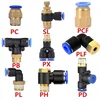 Pneumatic Air Connector Fitting PC/PCF/PL/PLF 4mm 6mm 8mm Thread 1/8" 1/4 3/8 1/2 Straight Hose Fittings Pipe Quick Connectors