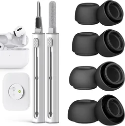 Premium Liquid Silicone Noise - Reducing Ear Tips with Cleaning Pen (4 Pairs, Boxed) (Black L - M - S - XS Box)