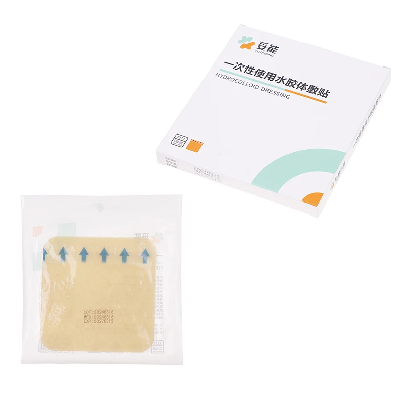 Wound Bandage Medical Wound Dressing 5Pcs Portable Hydrocolloid Adhesive Dressing Wound Self Adhesive Breathable Ultra Thin Waterproof Bedsore Heal Pad Patch