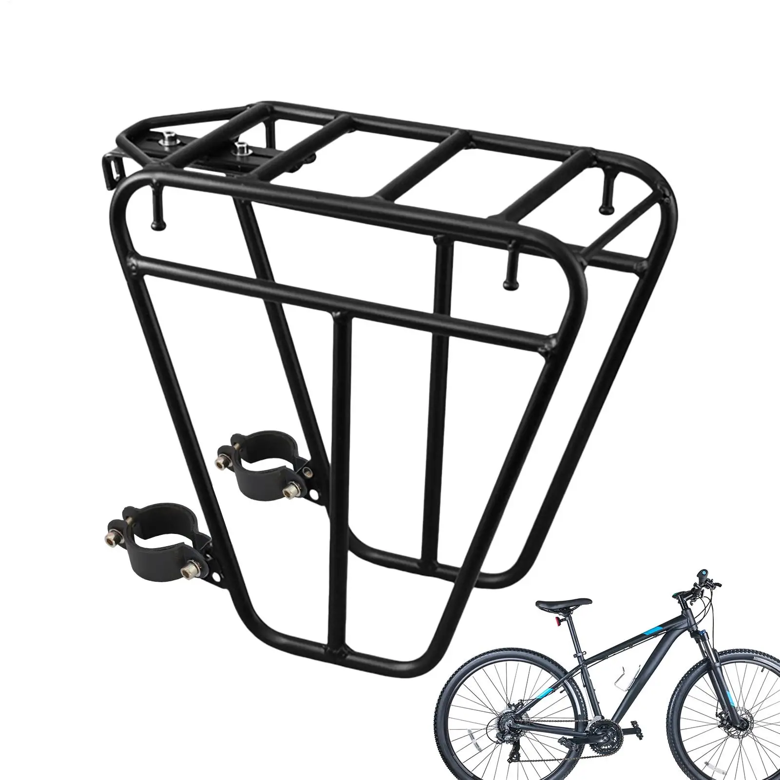 front bike rack Cycling Cargo Rack Luggage Touring Carrier Racks Heavy Duty Steel Cycling Front Pannier Rack Cycling Equipment