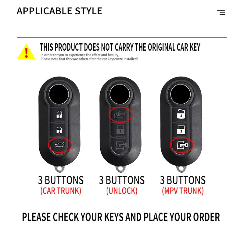 Custodia per chiave auto in lega di zinco Shell Fob per FIAT 500 Ducato panda Punto 500L lancia musa per Citroen jumper per Peugeot Boxer - S6c02f323cbbe4c6d8e4cb43667c8a4bam