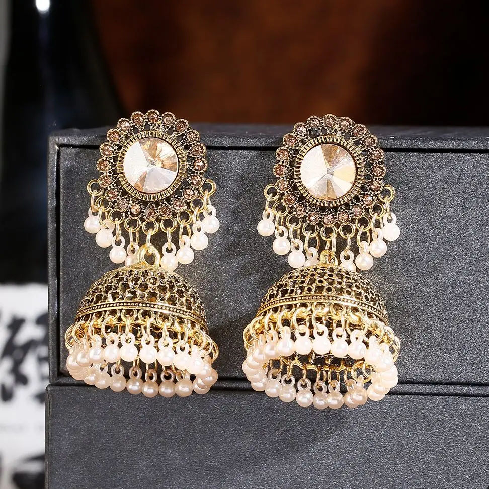 Crystal Earrings and Jhumka Earrings combo for gitrs and women.(Pack of 4).  High quality earrings at very reasonable prices