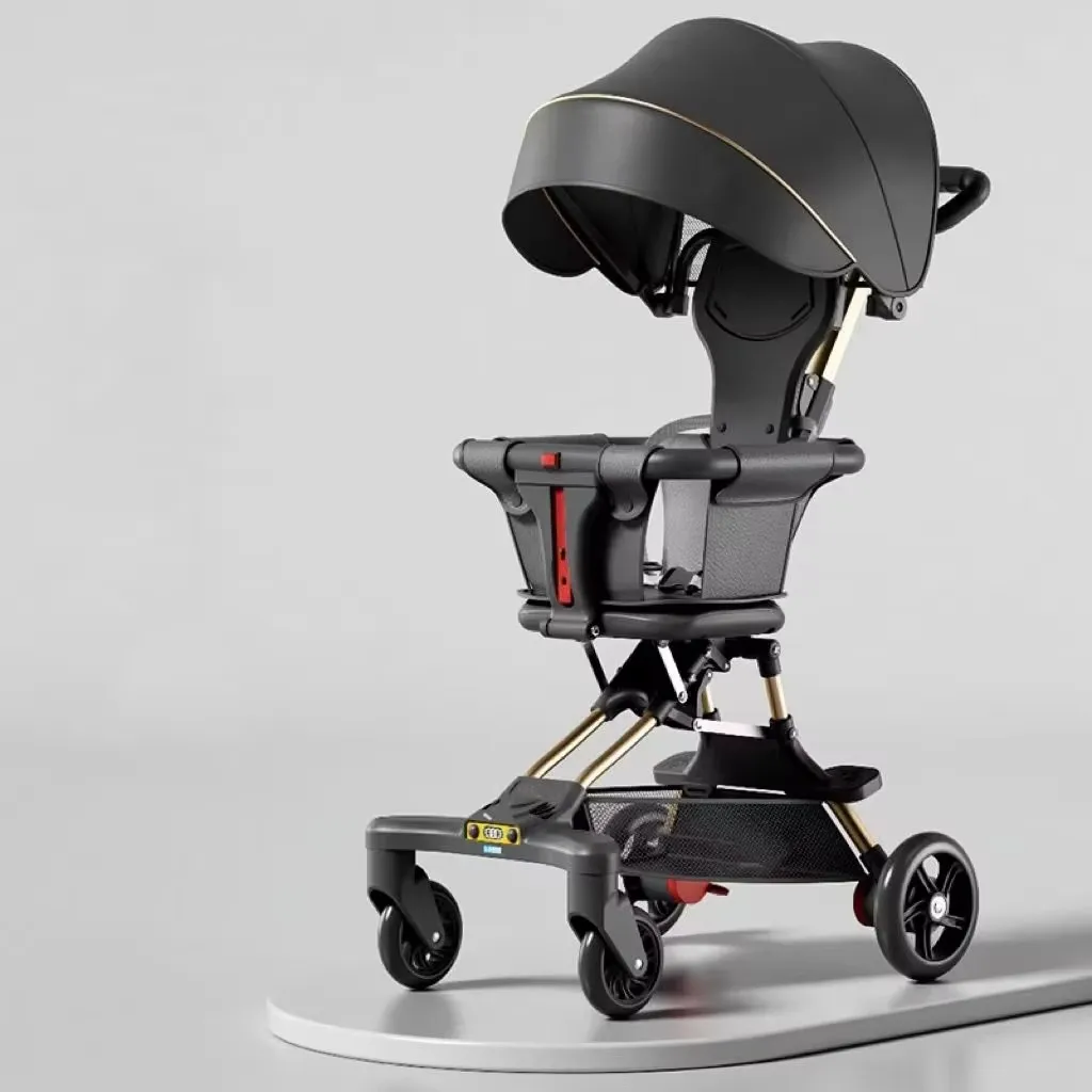 IMBABY Baby Stroller Lightweight Stroller Foldable Four-Wheel Travel Cart Upgrade Baby Trolley Two-Way Seats
