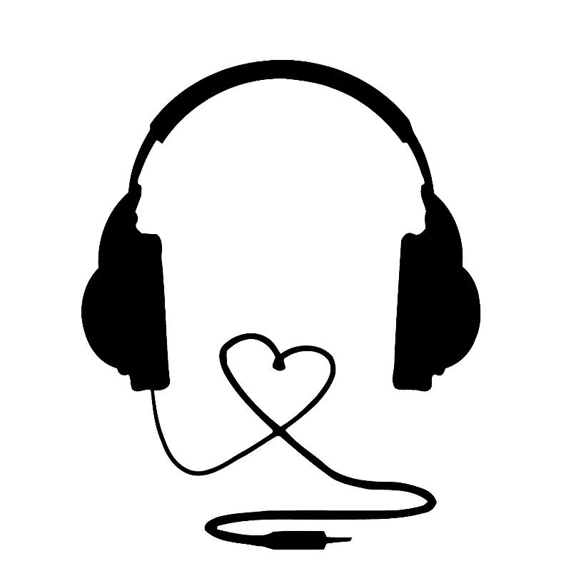 

Y191# Car Sticker Cool Headphone Waterproof Vinyl Decal Car Accessories Pegatinas Para Coche DIY Car Styling