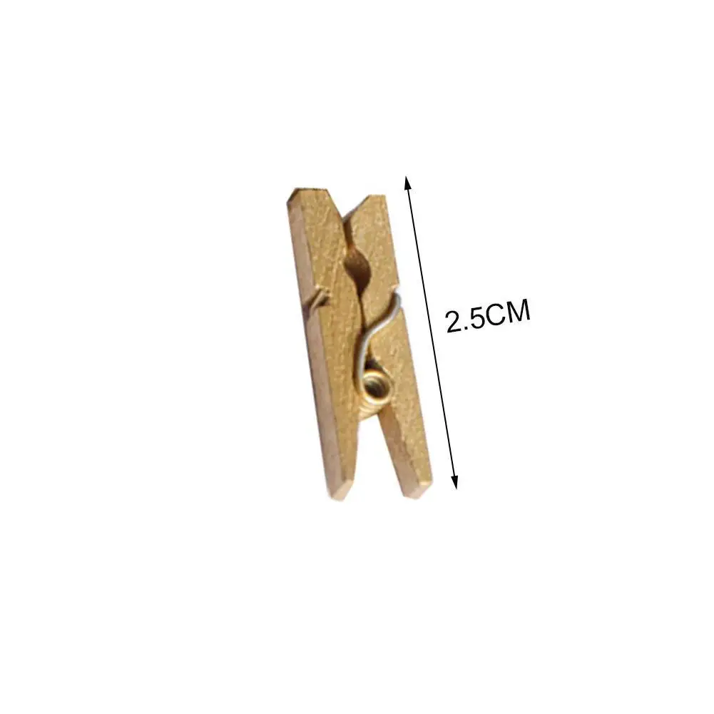 50/100 Pcs 사진 페그에 대 한 25mm 미니 황금 나무 클립 흰색 클립 공예 Clothespin 클립 활동 매일 장식 클립 우