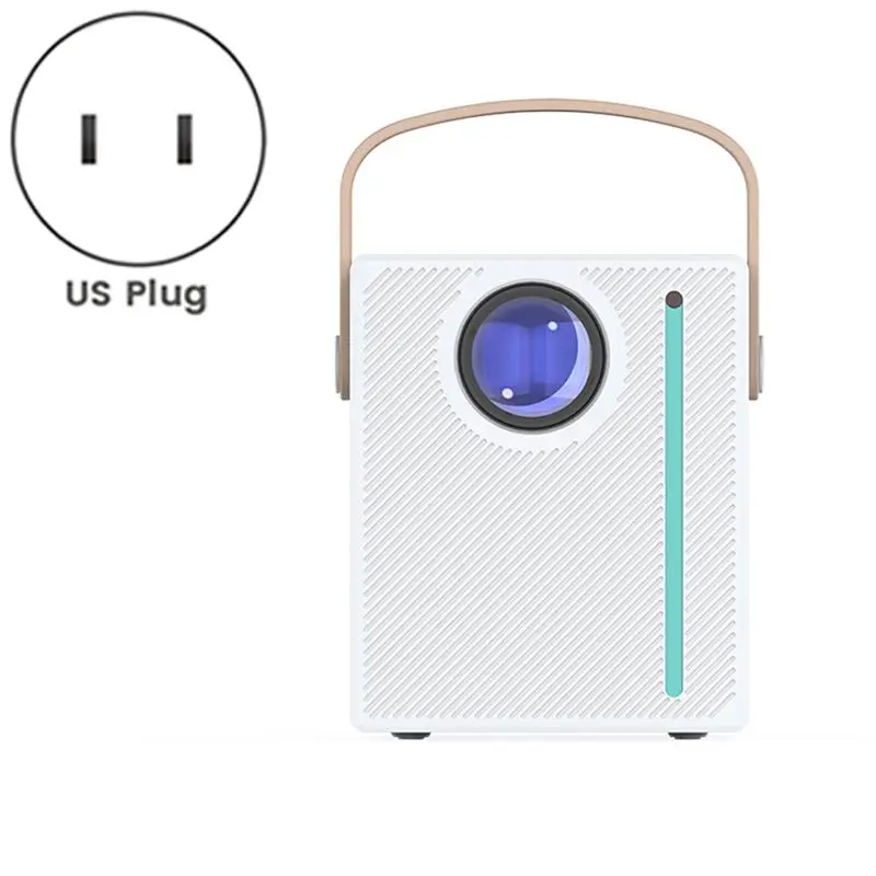 MYdaY- 720P HD מקרן בית חכם קטן מקרן מסך נייד Bluetooth WIFI מקרן וידאו נייד מקרן US Plug