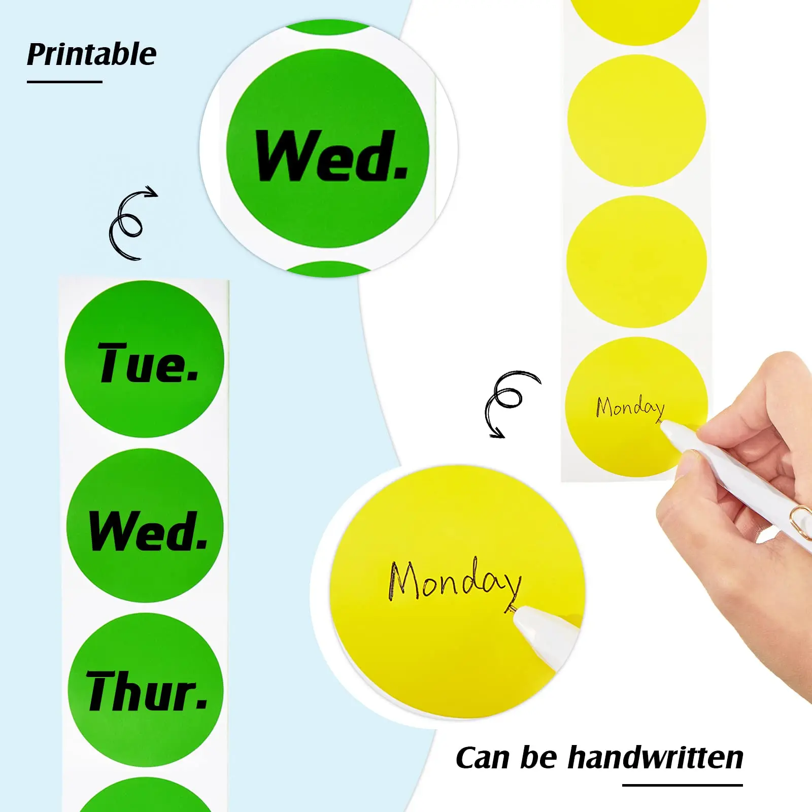 Thermal Stickers-600 Labels/1 Roll 2 Inch Circle Thermal Sticker Labels Self-Adhesive Round Direct Thermal Multi-Purpose Roll
