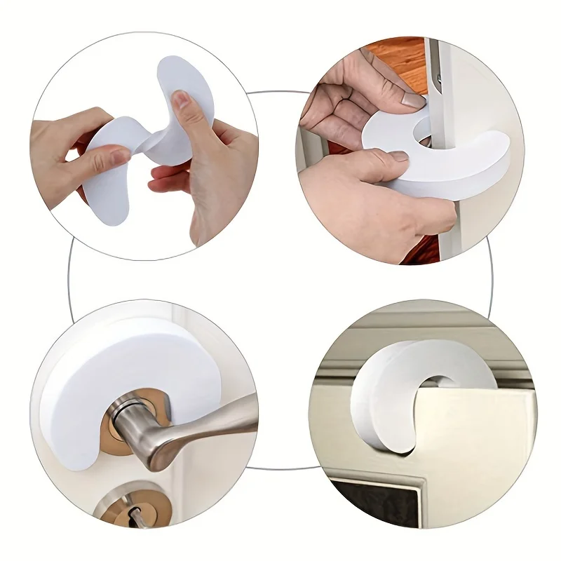 Foam Door Stopper Finger Protection Device 5-piece With door anti collision protector