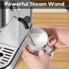 20 Bar Espresso Machine with Milk Frothing System, Stainless Steel, Silver, New 6