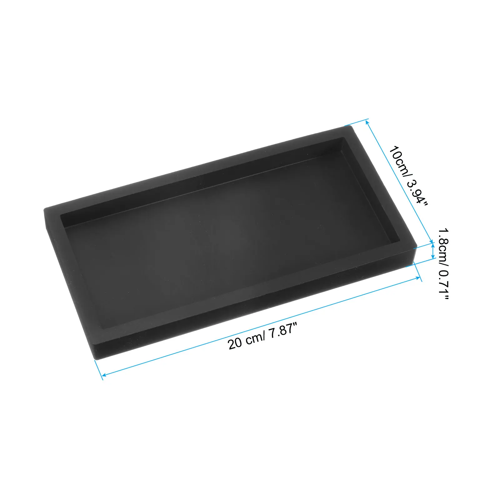 Bathroom Vanity Trays Silicone Bathroom Tray Shatterproof Durable Rectangle Tray for Restroom Dresser Kitchen 1/2pcs