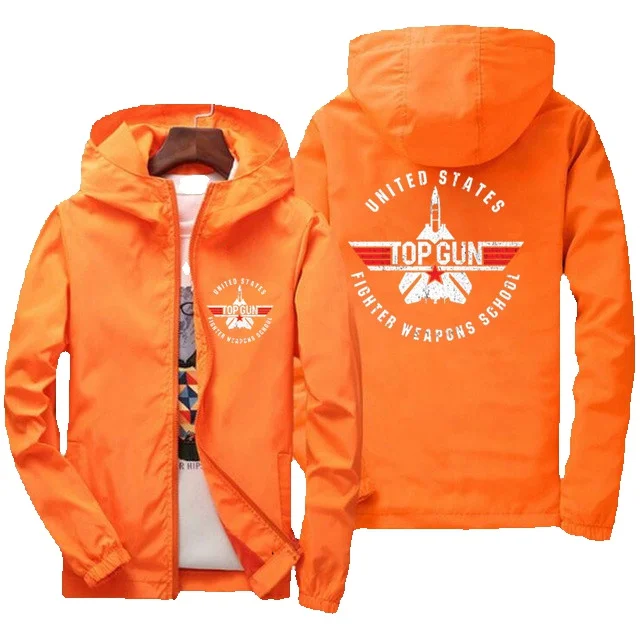 Giacca a vento uomo stile pilota top gun con cappuccio_voghion.com