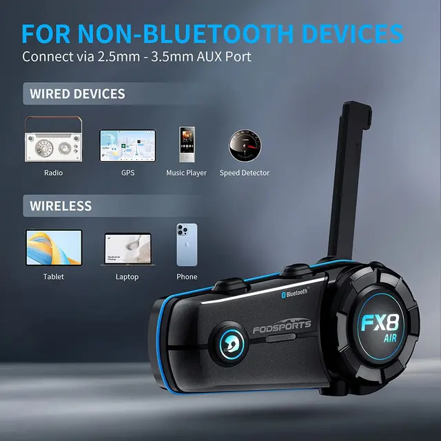 FODSPORTS FX8 PRO Bluetooth インカム　2台 fodsports FX8Pro 2台セット FODSPORTS FX8 Pro Bluetoothインカム2