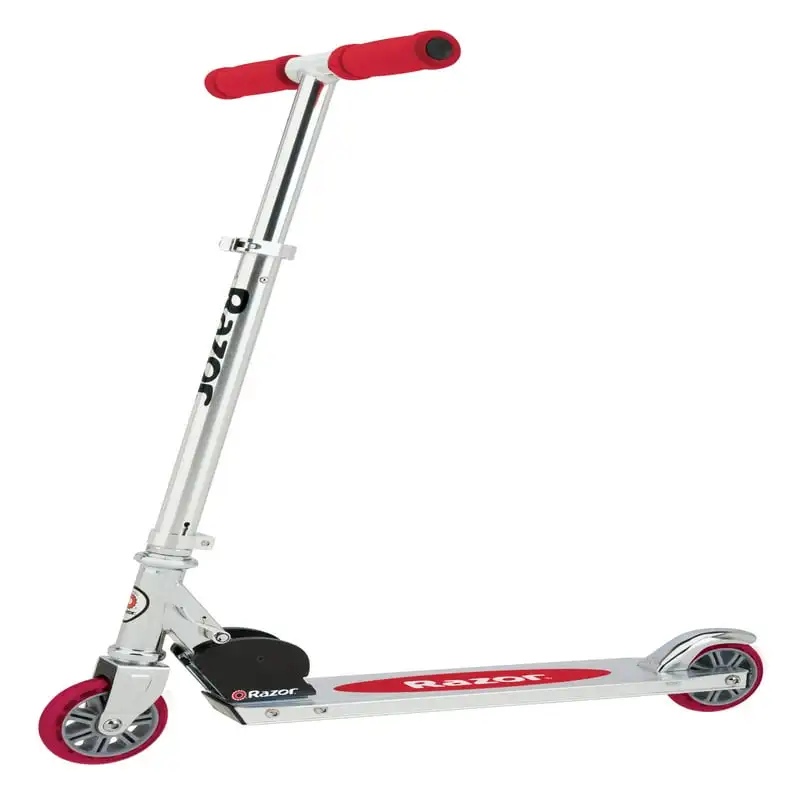 

A Kick Scooter for kids - Red, Lightweight, Foldable, Aluminum Frame, and Adjustable Handlebars