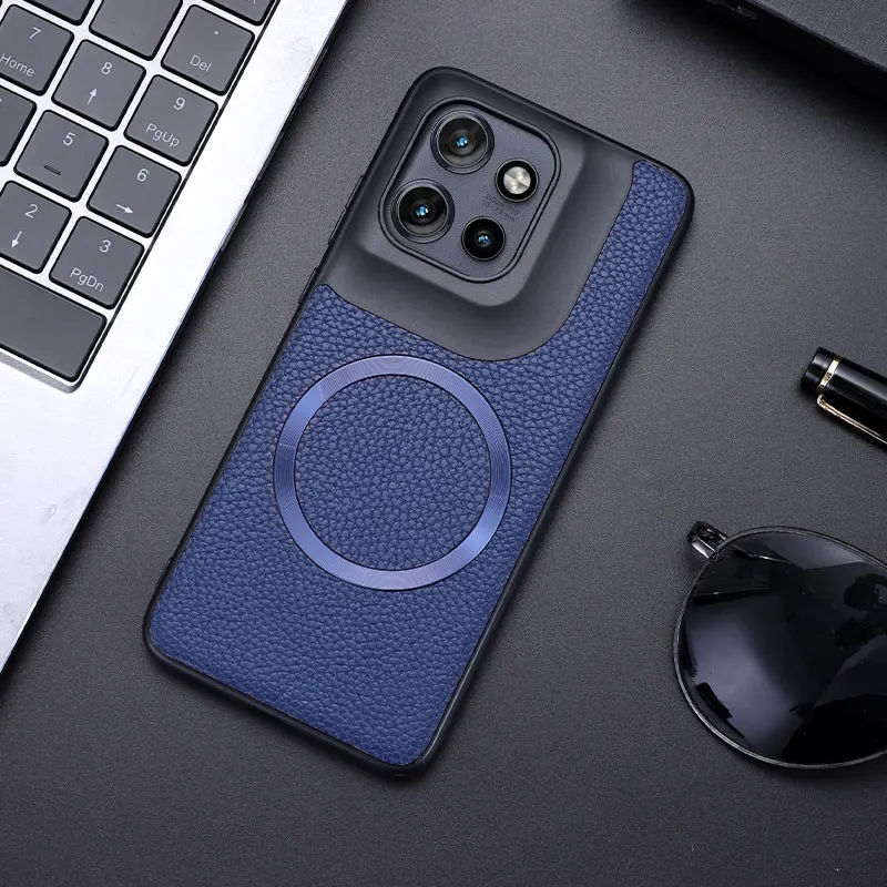 Magnetic PU Leather Lichee Pattern Anti-Slip Ultra Thin Case Cover