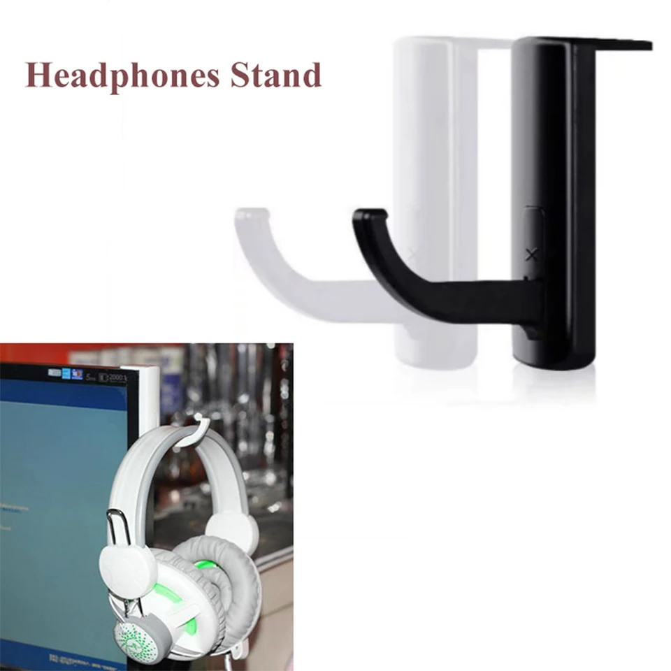 Portable Headphone Holder Hanger Wall PC Wall Desk Display Headset