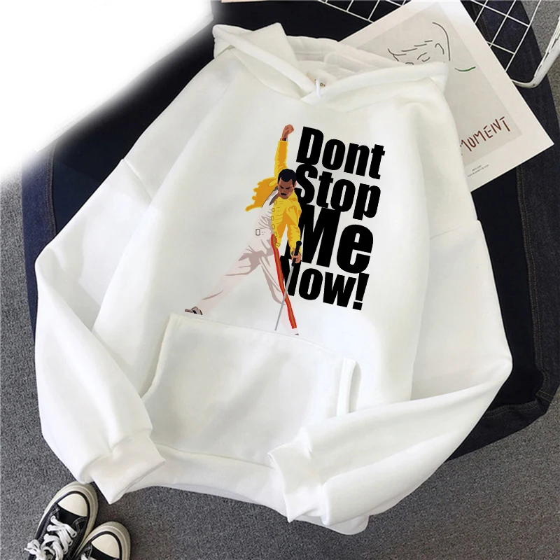 록 밴드 퀸 프레디 머큐리 남녀공용 후디, 심플한 긴팔 풀오버, 스트리트 트렌드, 하라주쿠 대형 맨투맨, 패션