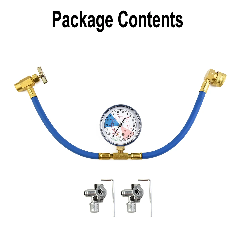 

3Pcs Bullet Piercing Tap Valve Kit U-type Charging Hose Refrigerant Can Tank AP4502525/BPV31D/GPV14/GPV31/GPV38/GPV56/MPV31