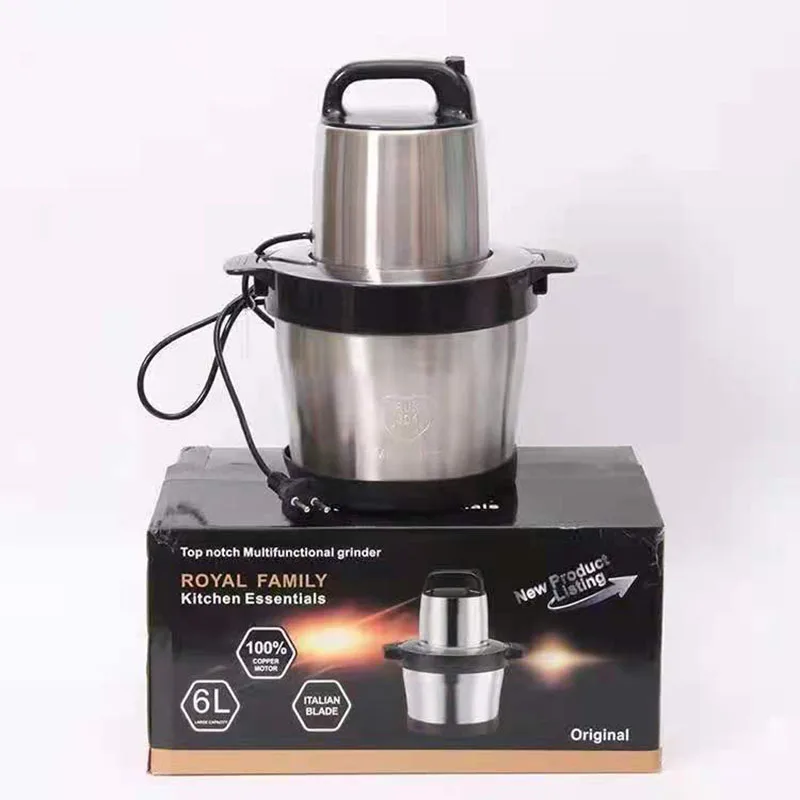 Xiaomi 6L Multifunction Meat Grinder Machine Chopper Mincer Stainless Steel Garlic Vegetable Blender Mixer Food Processor 4
