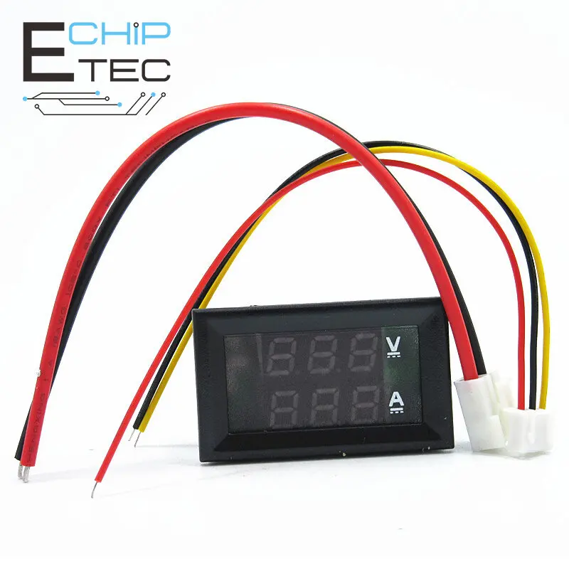 

Free shipping DC 0-100V 10A 50A 100A LED Dual Display Digital Current and Voltage Meter DC Ammeter Voltmeter