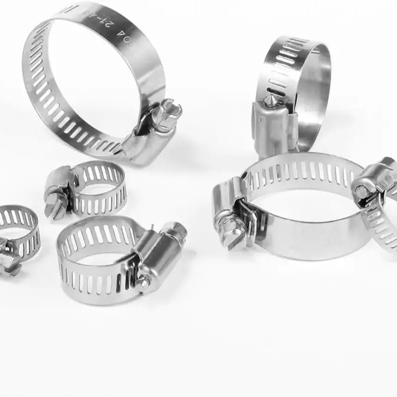 Hose Clamps Pipe Clamps 6mm~1400mm Diameter Hose Clamp Adjustable 304 Stainless Steel Fuel Line Hose Pipe Clip for Dryer Vent Air Duct Automotive Plumb