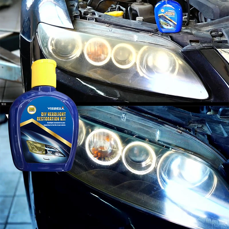 Car Cleaning Headlight Restoration Kit Car Lights Refurbishment Polishing Curing Remove Scratch