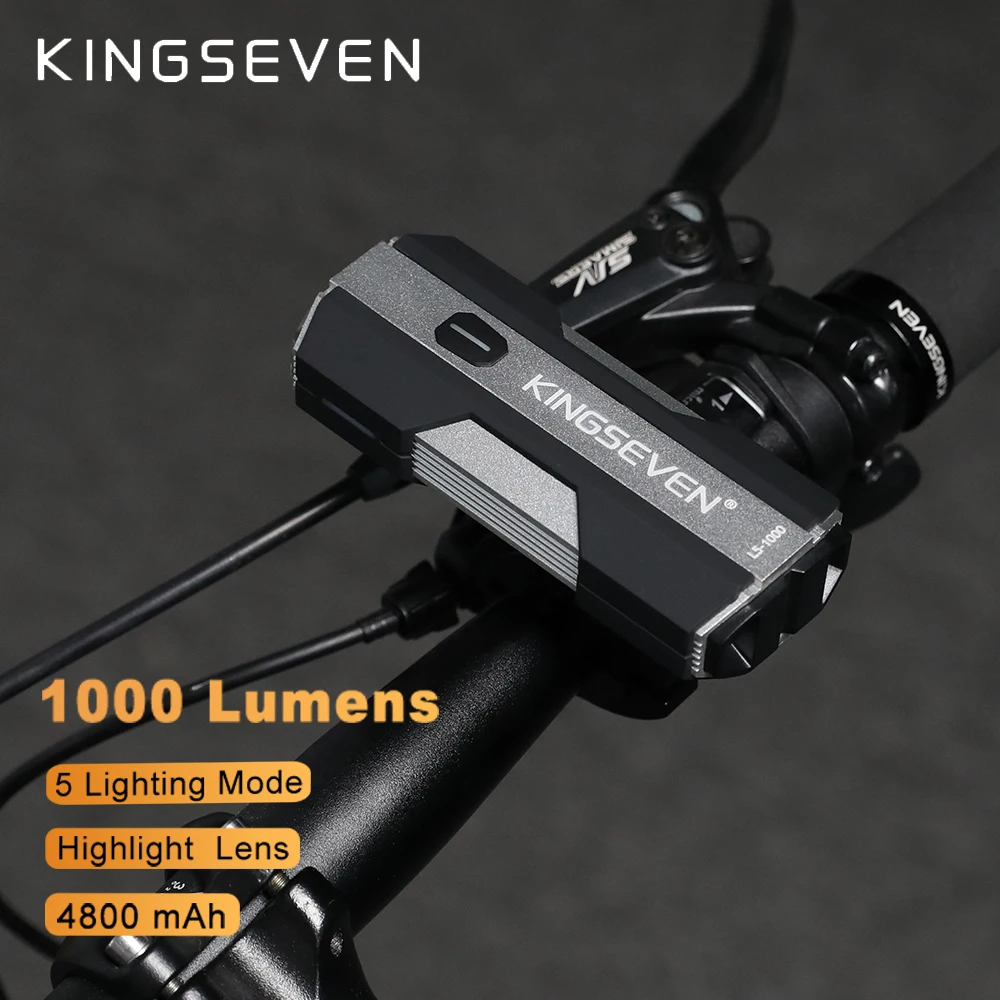 KINGSEVEN 1000 Lumens Cycling Light USB Charging Bicycle Headlamp MTB
