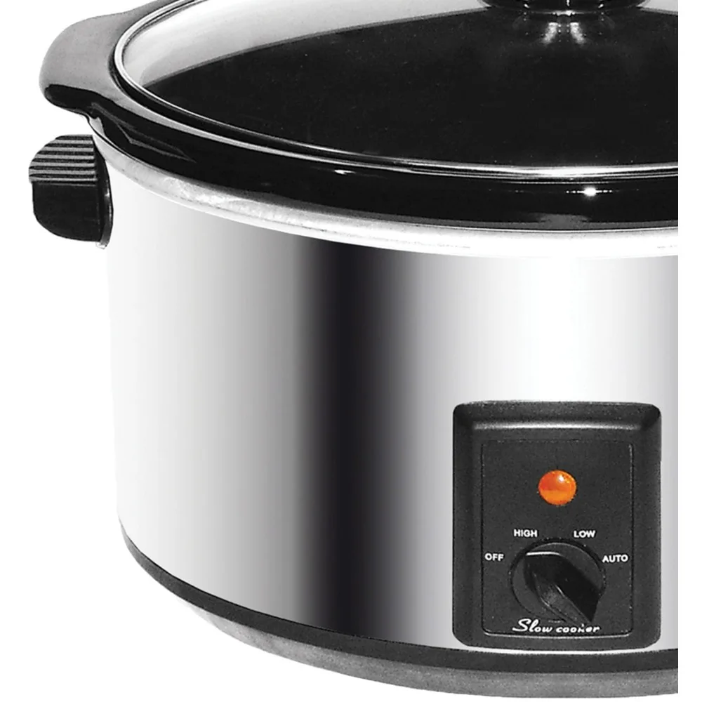Kitchen utensils, household appliances, 8 quart stainless steel slow stew pot, cooking, free shipping 6
