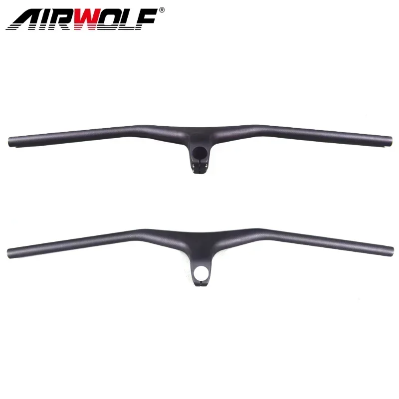 

Airwolf Carbon Handlebars 31.8mm-17Degree Integrated Handlebar for Mountain Bike 720/740/760mm Stem 80/90/100/110mm