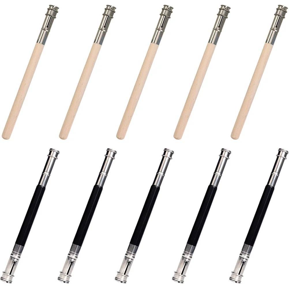 3pcs Pencil Holder Silver Pencil Extension Single for Colored Pencils Tools School Supplies Stainless Steel 5