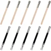 3pcs Pencil Holder Silver Pencil Extension Single for Colored Pencils Tools School Supplies Stainless Steel 5