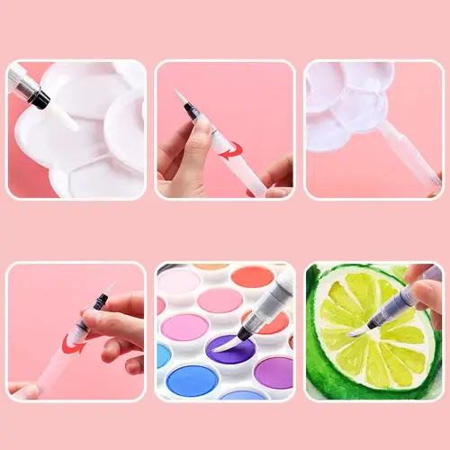 3/7pcs Watercolor Brush Pens Water Storage Function Painting Brushes For Watercolor Art Craft Supplies Artist Accessories - Image 5