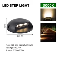 3W 6W LED DMX512 RGB Outdoor Step Light IP65 Waterproof Stairs pathway Lighting Surface Mounted Underground Lawn Lamp Deck DC24V 2