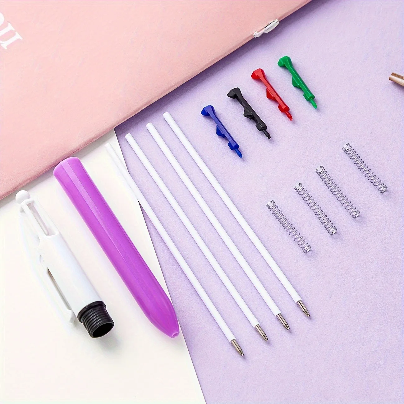 3pcs/set Creative 4 In 1 MultiColor Pen 0.5mm Black Blue Red Green Gel Ink Student Marking Pen Writing Tools School Supplies 5