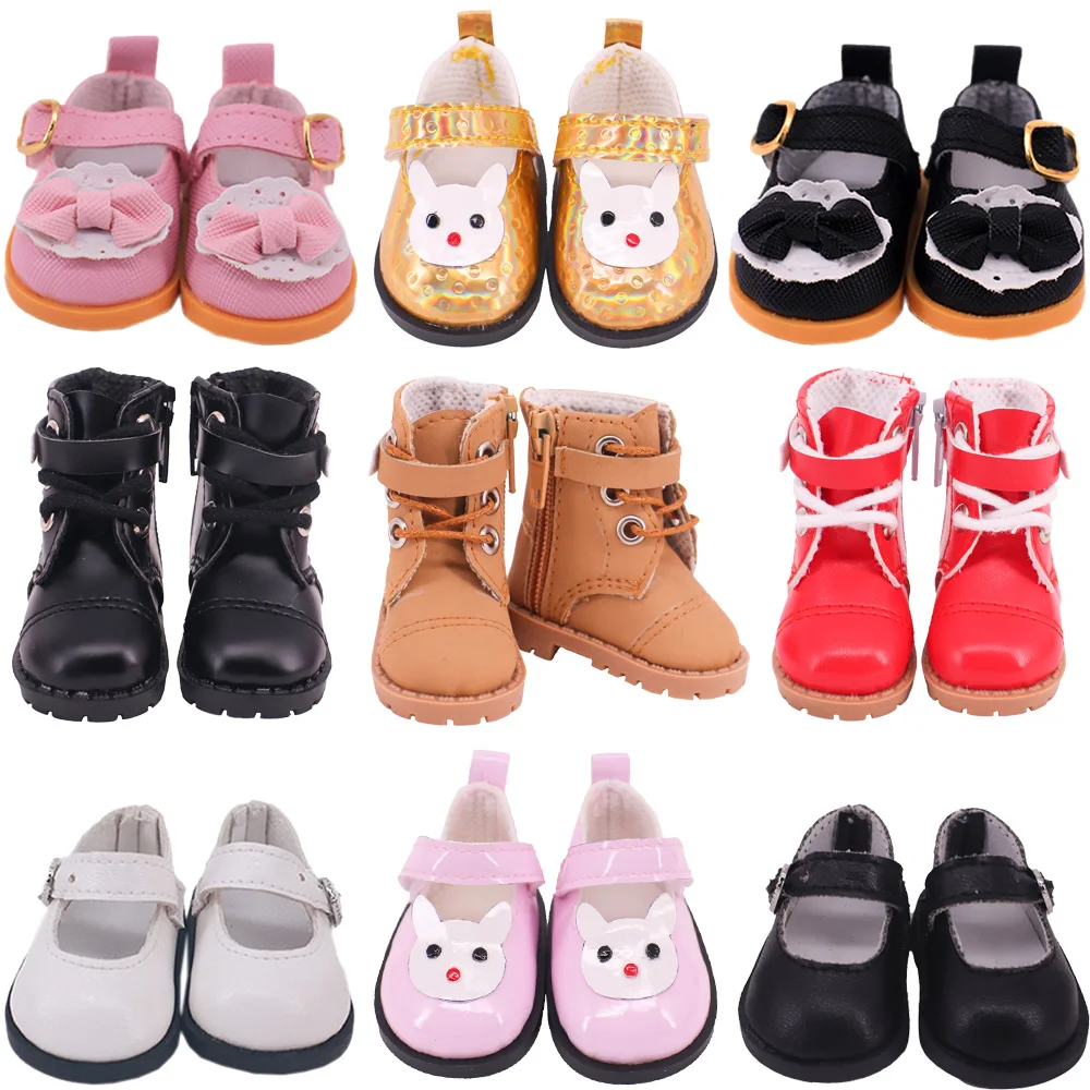 Doll Shoes Cute Round Toe Shoes Self-adhesive For 14Inch Wellie Wisher&32-34Cm Paola Reina Dolls Accessory,20Cm Kpop Martin Boot 11 styles skirt doll clothes accessories 5 cm doll shoes for 14 5 inch wellie wisher