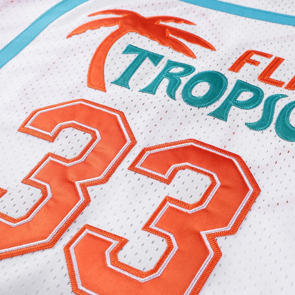 Flint Tropics Basketball Jersey 7 Coffee Black 11 Ed Monix 33 Jackie Moon Jersey Men's Sports Movie Basketball