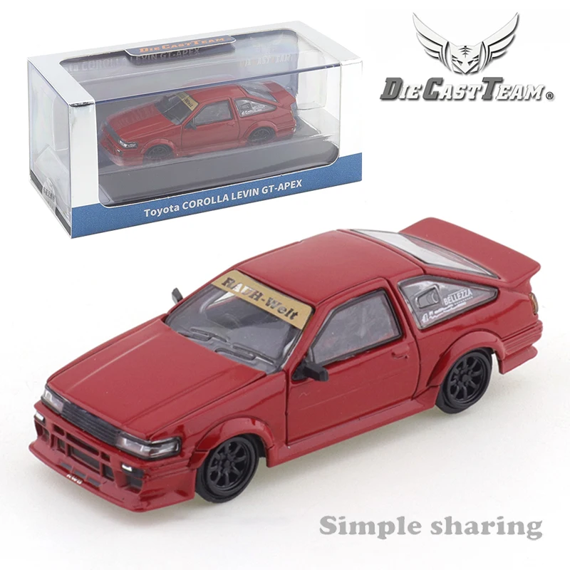 DCT 1:64 Alloy Die Cast Car Model Toyota Corolla Levin AE86