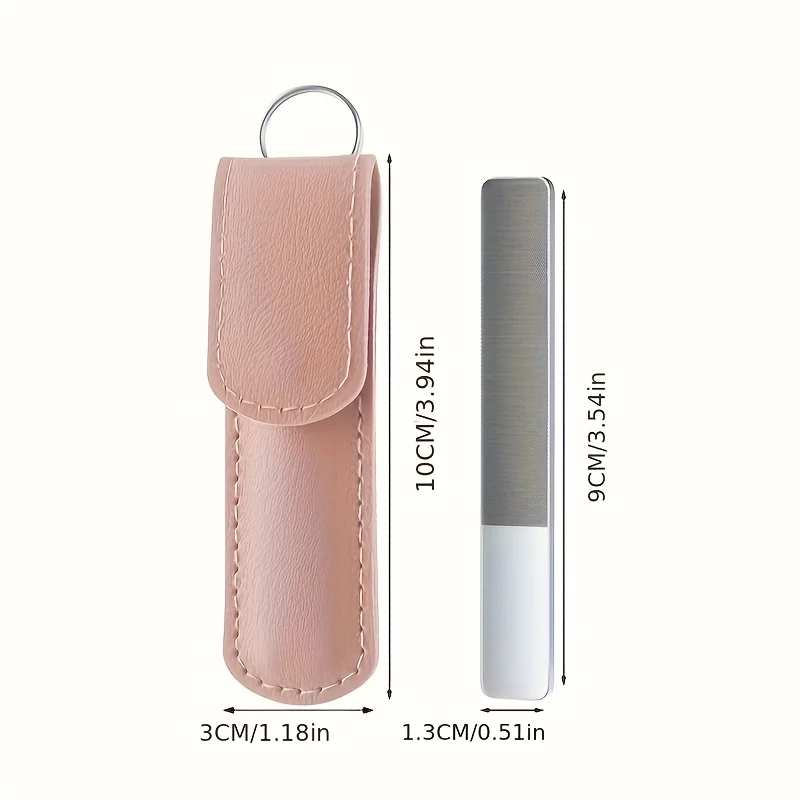 Nano Glass Nail File, Double-Sided Manicure Pedicure Polishing Tool, Portable Mini Nail Care Buffer for Home Travel Gift Use