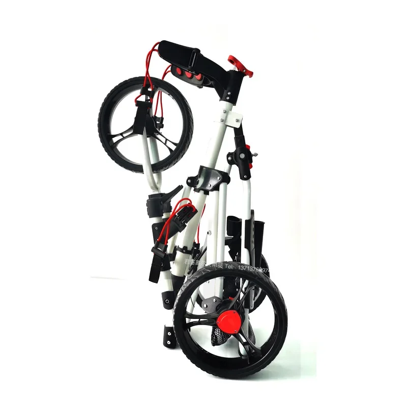 Golf Cart Three Wheels Aluminum Alloy Pull Foldable Lightweight and sturdy Smooth wheels