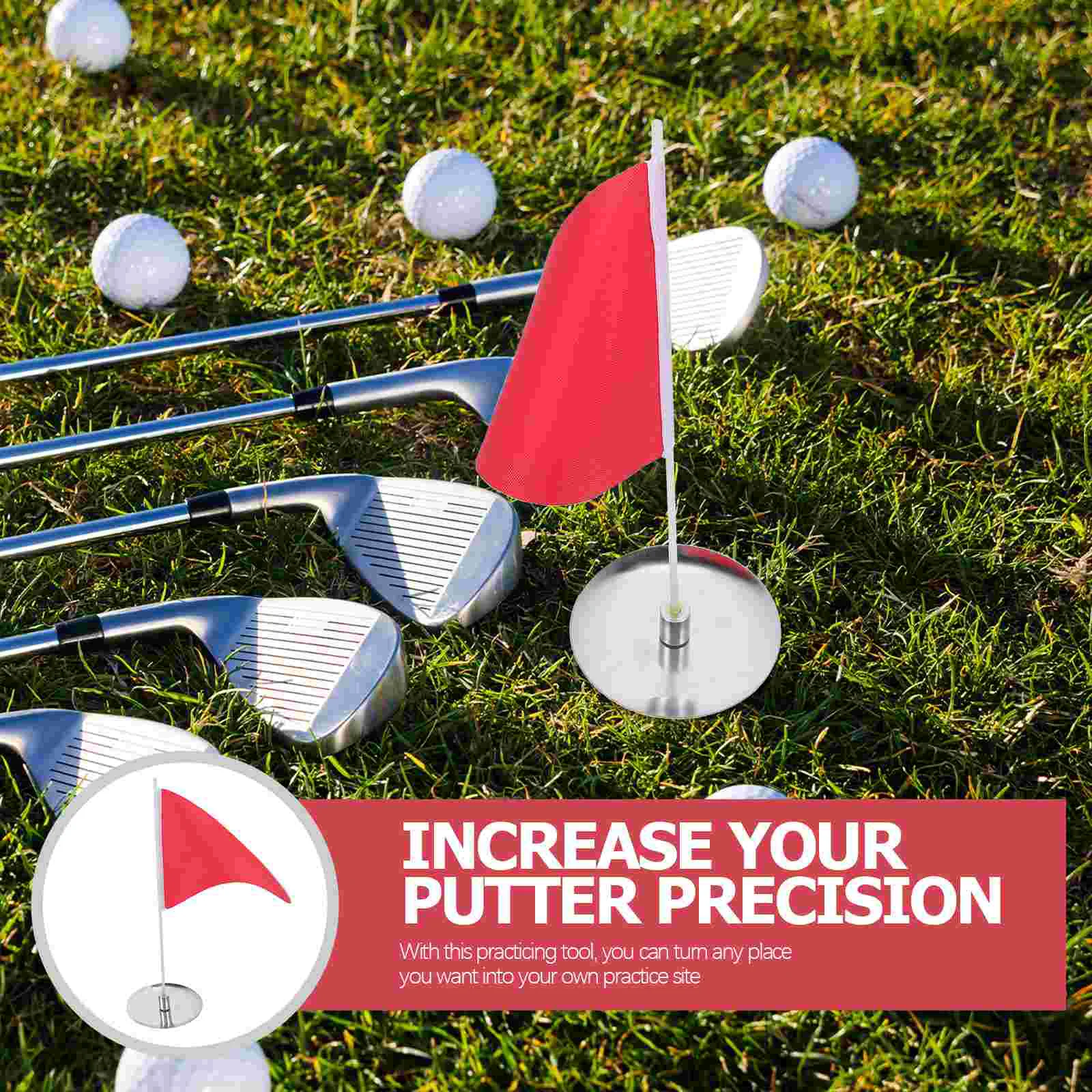

1 Set Golf Flag Golfing Flag Golfs Training Flag with Golf Hole Cup