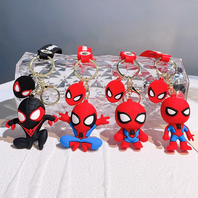 Cartoon Marvel supereroi portachiavi in Silicone simpatico portachiavi con  ciondolo Avengers per borsa Black Panther Spiderman portachiavi gioielli -  AliExpress