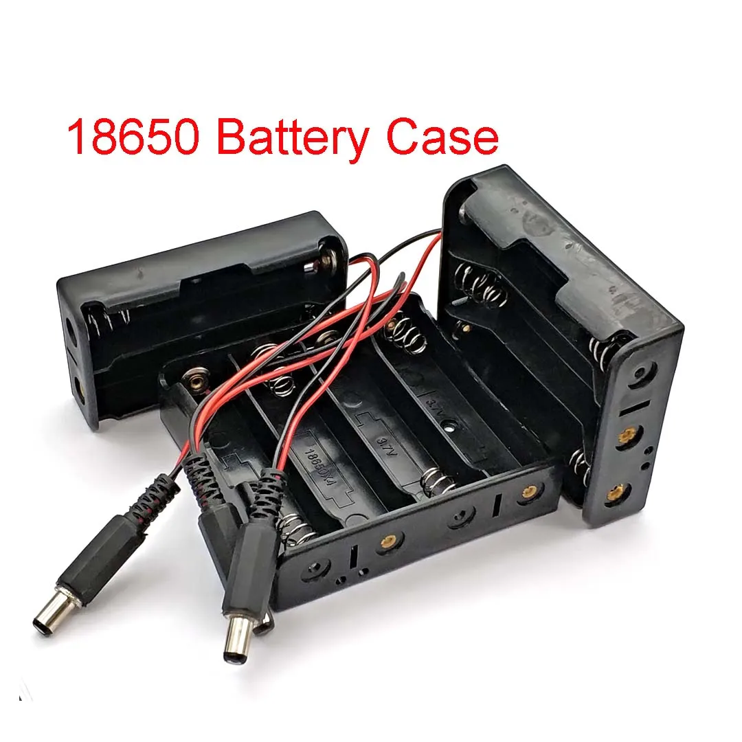 DIY 2x 3x 4x 18650 Battery Holder Storage Box Case With DC 5.5x2.1mm power Plug 