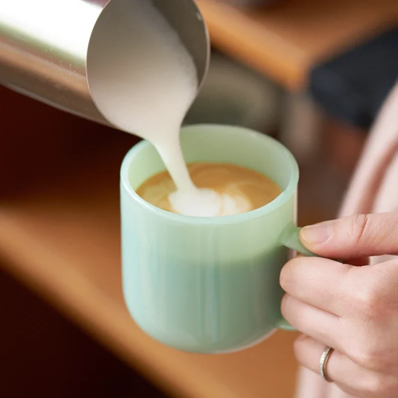Glass Water Cup Jade Glass Cup Retro Green Glass High Borosilicate Heat resistant Tea Cups Coffee Mug Drinkware Dinking milk water