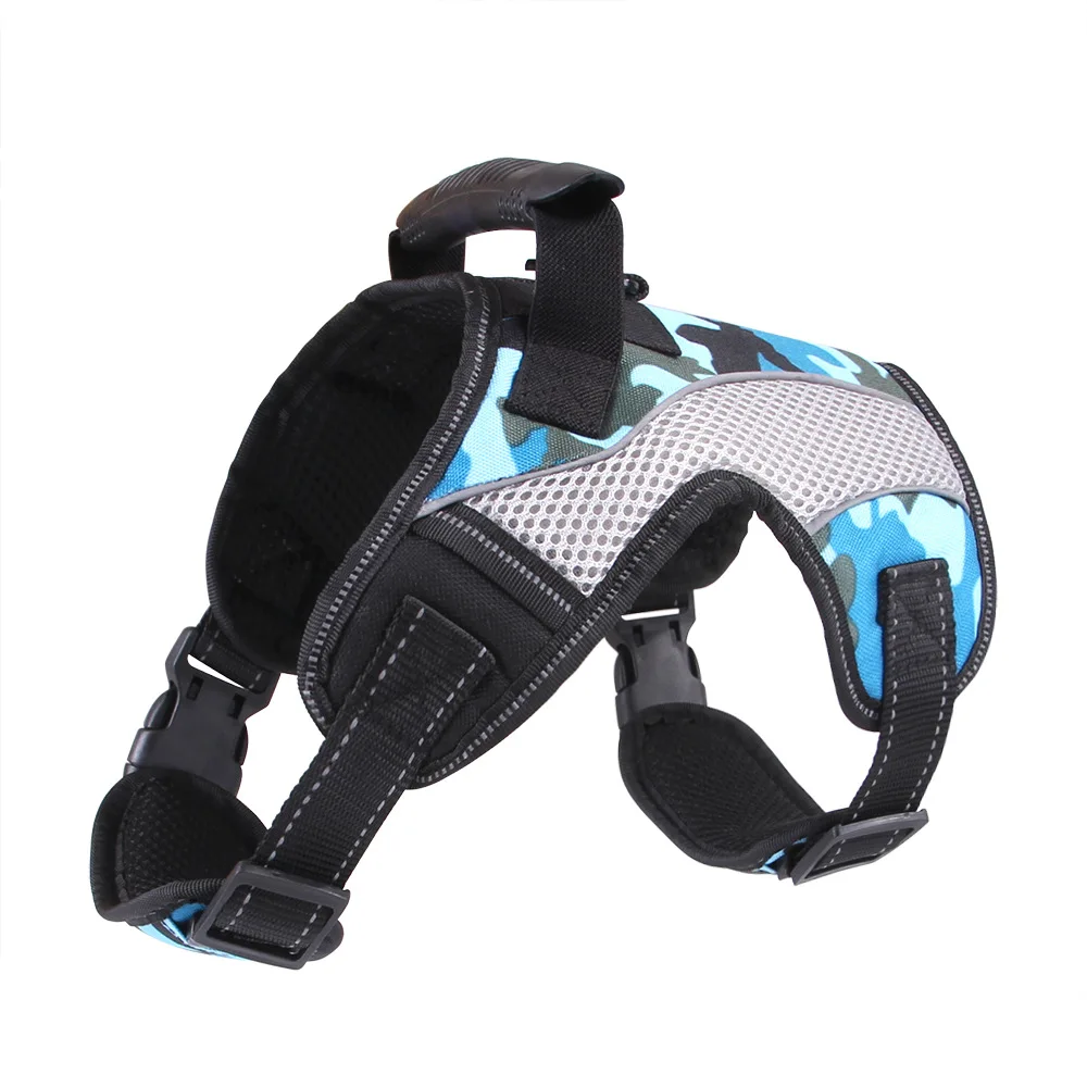 Summer Dog Harness with Leash Adjustable Soft Breathable Dog Vest with Easy Handle for Labrador Large Dogs Dog Supplies 