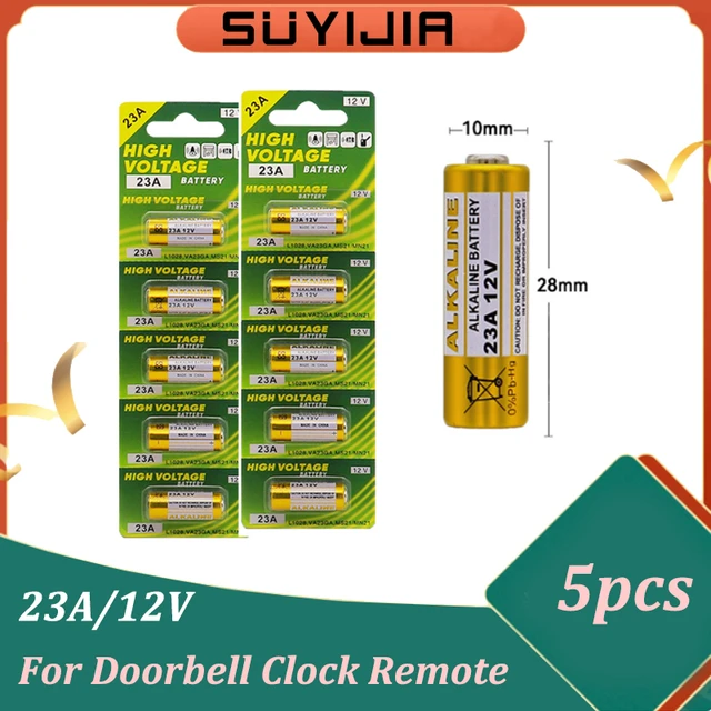 2pcs A23 23A 12V Alkaline Battery 23GA A23S E23A EL12 MN21 MS21 V23GA L1028  GP23A LRV08 For Remote Control Doorbell Dry Batteria - AliExpress