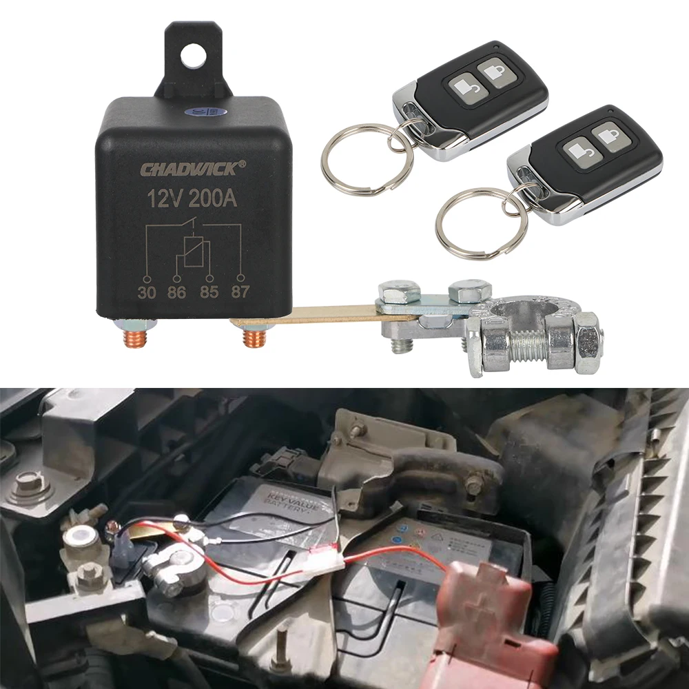 High Current Start Relay Car Battery Disconnect Switch System Intelligent Circuit Cut Off 12v