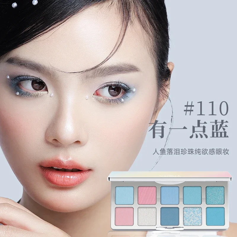 SHEDELLA Fantastic 10Colors Eyeshadow Palette Blue Purple Green Easy to Wear Eyes Long-lasting Makeup